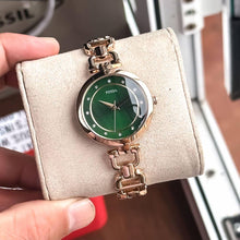 The ARP Fos**l Rose Gold & Emerald Green Watch for Women