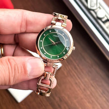 The ARP Fos**l Rose Gold & Emerald Green Watch for Women