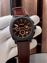 ARP Fos**l Machine Chronograph Brown Leather Watch