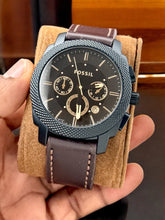ARP Fos**l Machine Chronograph Brown Leather Watch