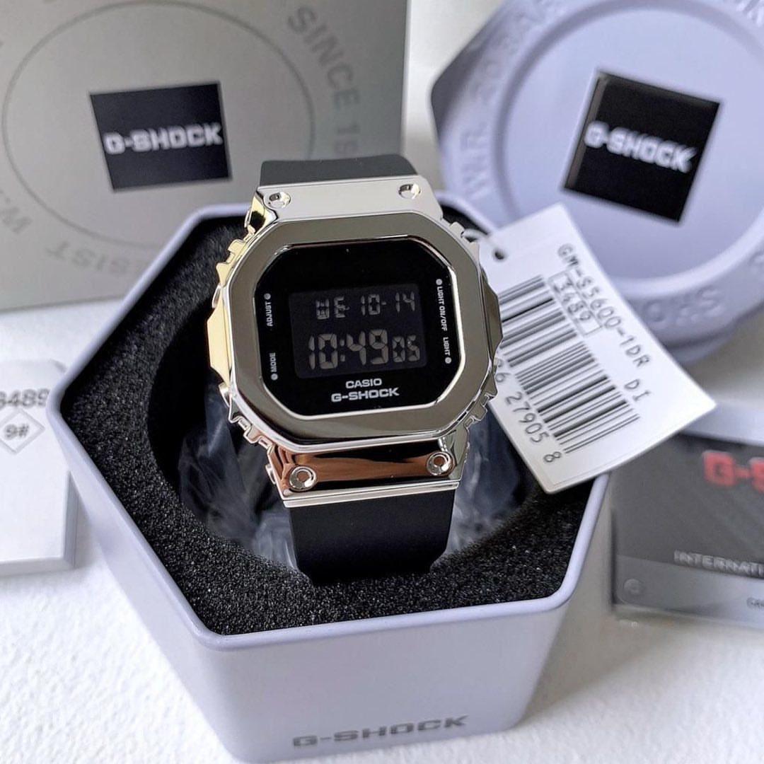 ARP G-Shok Square Watch with Silver & Gold Metal Bezel